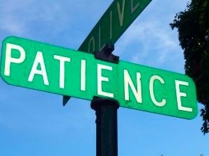 patience road sign