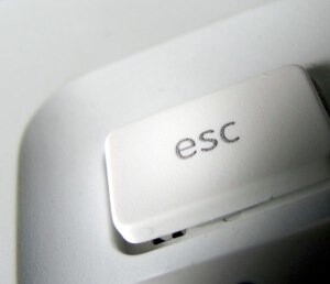 esc key from the keyboard