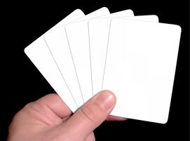 bluffing with blank cards