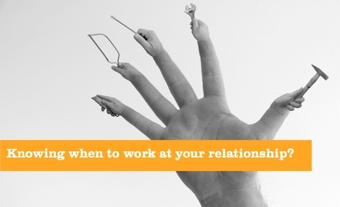 knowing when to work at your relationship - hand with tools on it.
