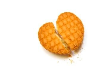 broken heart shaped biscuit