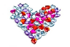 love heart with jewels