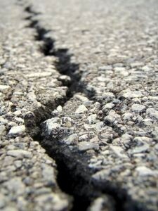 crack in the asphalt