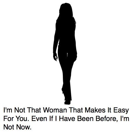 i am not that woman