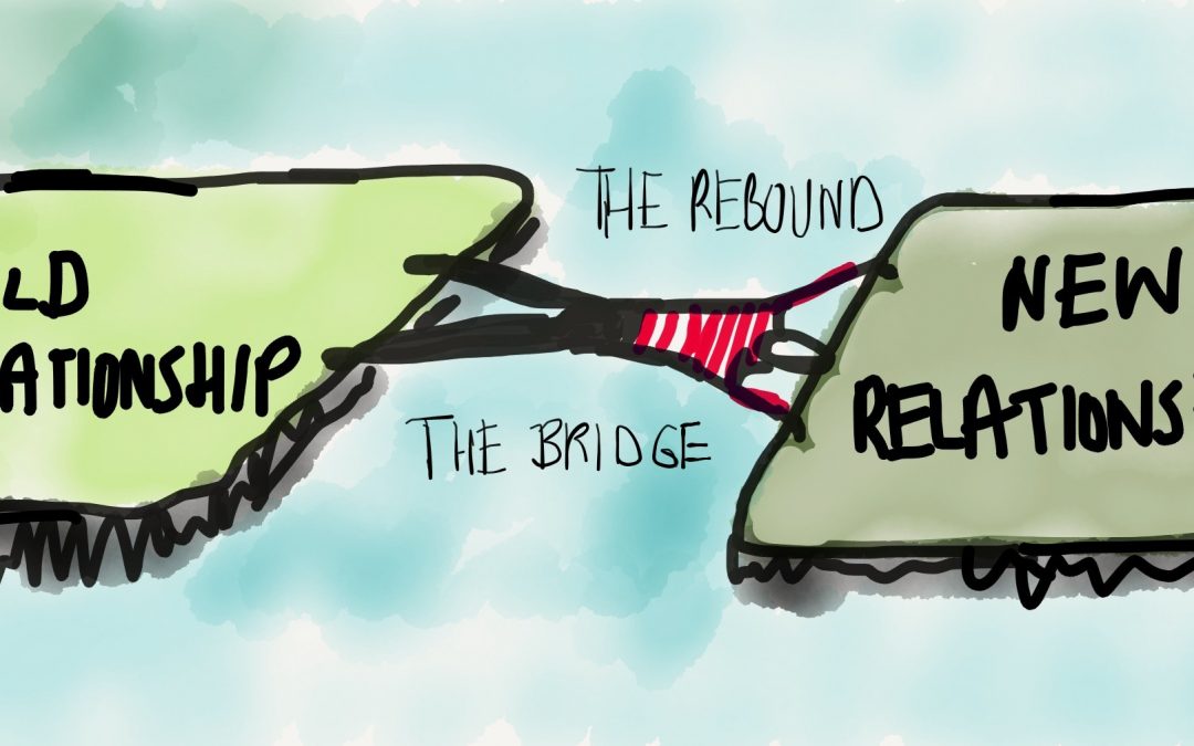 Illustration of somebody being the bridge between the old relationship and the new one: