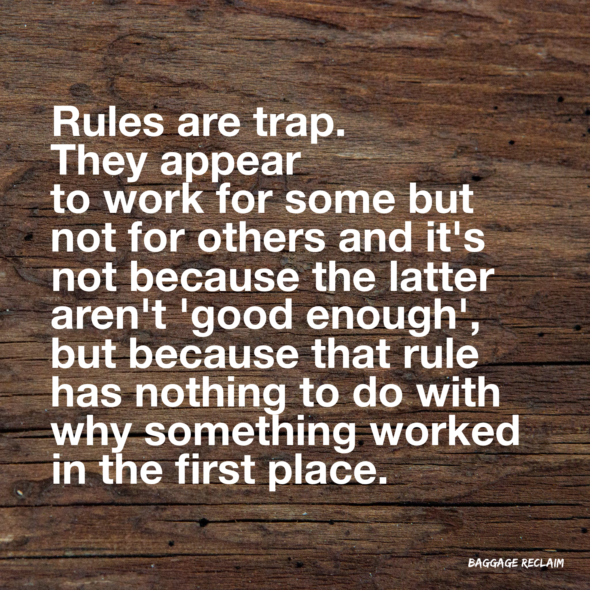Rules are a trap. They appear to work for some but not for others and it's not because the latter aren't 'good enough', but because that rule has nothing to do with why something worked in the first place.