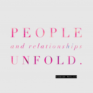 People and relationships unfold