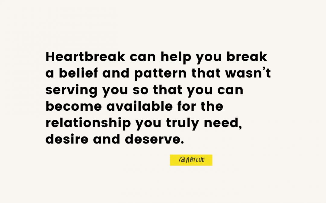 Heartbreak can help you break a belief and pattern that wasn’t serving you so that you can become available for the relationship you truly need, desire and deserve. By Natalie Lue Baggage Reclaim