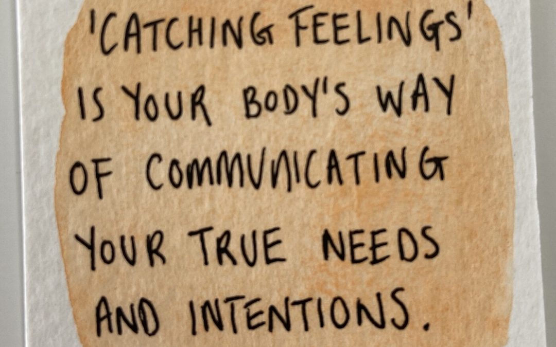 Catching feelings is your body's way of communicating your true needs and intentions. Natalie Lue, Baggage Reclaim